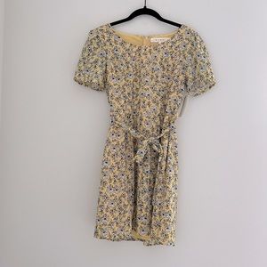 NEW Row A yellow floral print dress XS